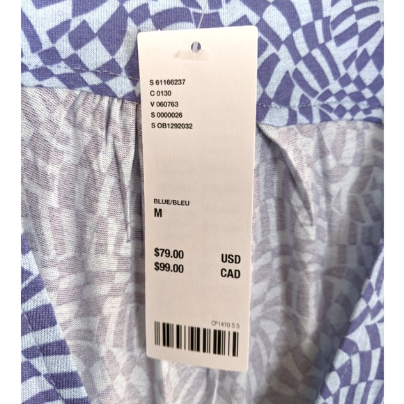 Urban Outfitters Zina Blue Geometric Print Sleeveless Midi Wrap Dress - Picture 16 of 16